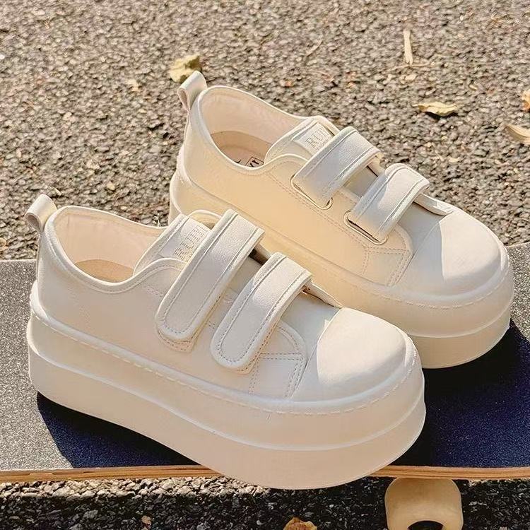 Damen Plateau Sneaker Bequem Dämpfend Mit Klettverschluss - Norvielle