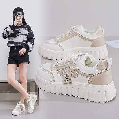 Damen Plattform Sneaker Leicht Bequem Schwarz - Norvielle