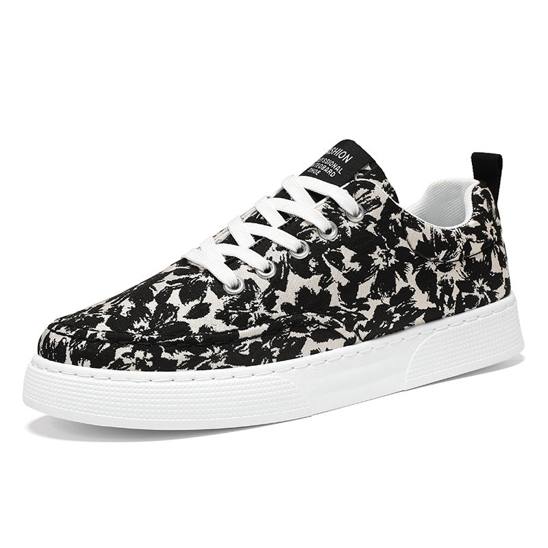 Damen Sneaker Blumenmuster Gummisohle Flexibel