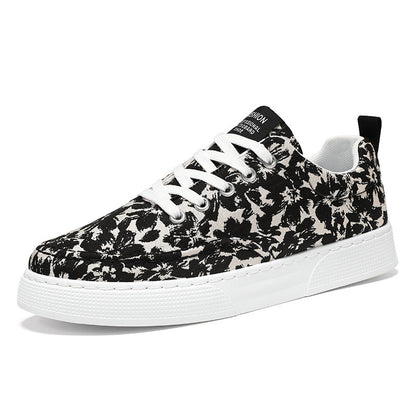 Damen Sneaker Blumenmuster Gummisohle Flexibel