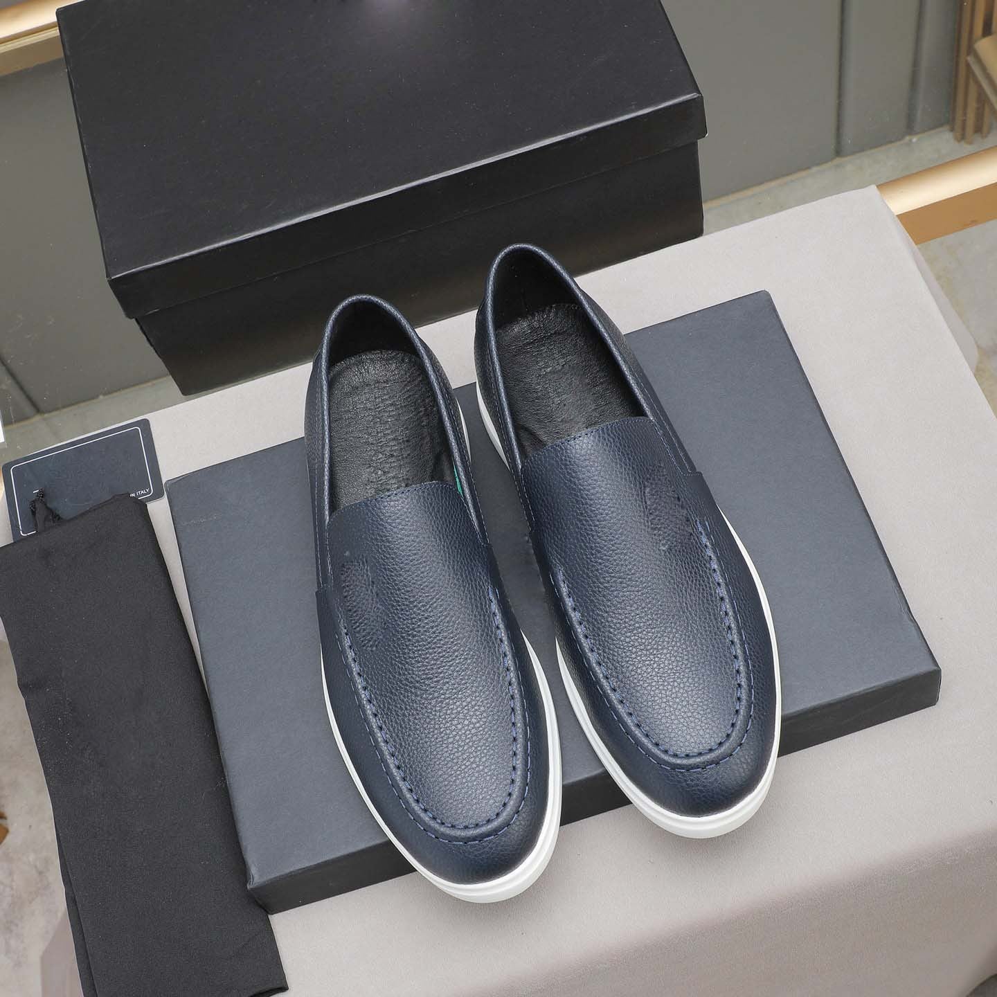 Damen Mokassinschuhe Leder Bequem Rutschfest - Norvielle