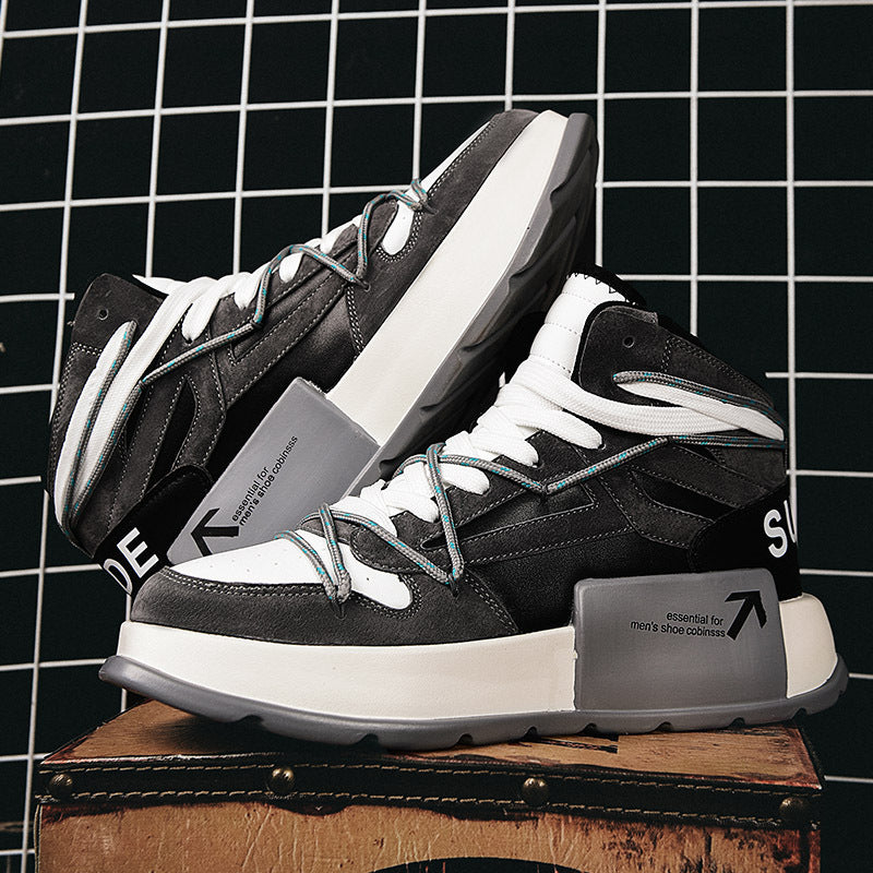 Herren High- Sneaker Sportlich Traktionssohle