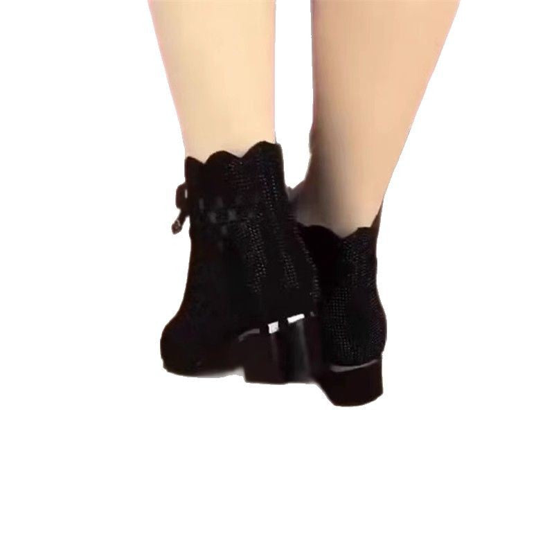 Damen Stiefeletten Atmungsaktives Netz Braun