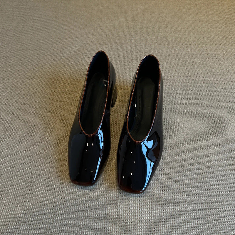Damen Hochhackige Pumps Glänzend Schmal - Norvielle