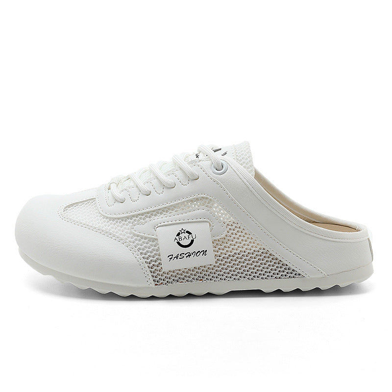 Damen Clogs Atmungsaktives Material Bequem Halbhoch