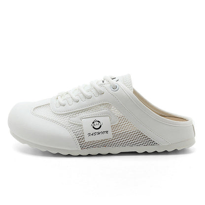 Damen Clogs Atmungsaktives Material Bequem Halbhoch