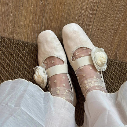 Damen Ballerinas Elegant Blumenmuster Komfortschuhe