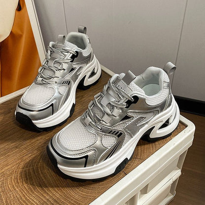 Damen Sneaker Sportlich Chunky Reflektierend - Norvielle