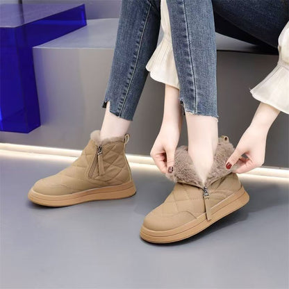 Damen Winterstiefel Warm Fellkragen