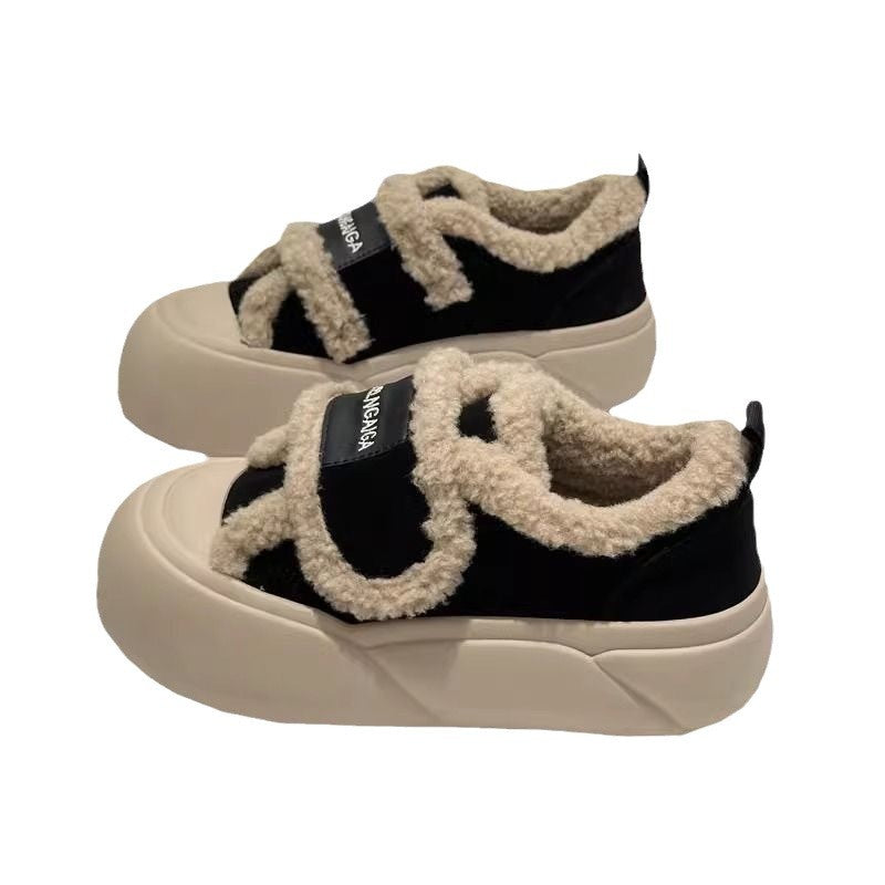 Damen Sneaker Fleecegefüttert Rutschfest Sportlich