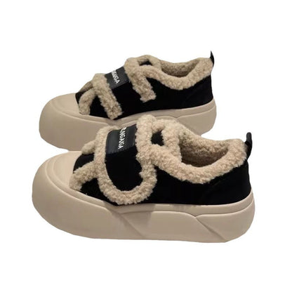 Damen Sneaker Fleecegefüttert Rutschfest Sportlich