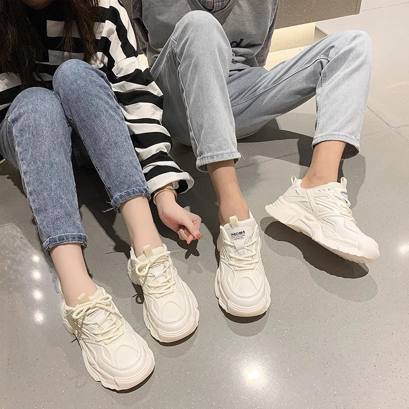 Damen Sneaker Sportlich Atmungsaktives Mesh Starker Sohle