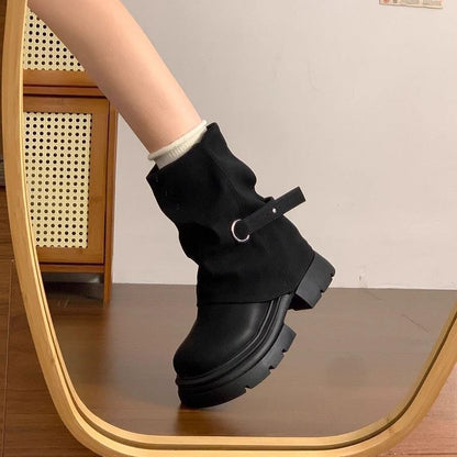 Damen Winterstiefel Hoch Schaft Flexibel