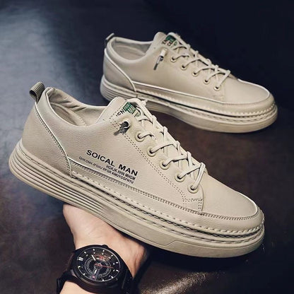 Herren Sneaker Leder Weich Dämpfend