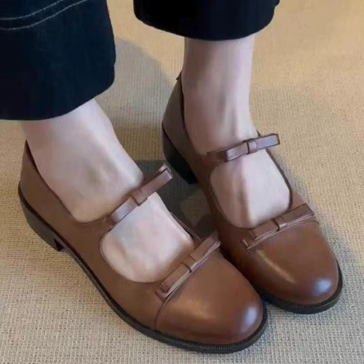 Damen Lederschuhe Mary Jane Elegant Komfortabel