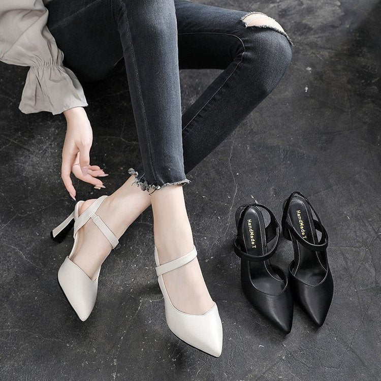 Damen Slingpumps Elegante Absätze Verstellbarer Riemen
