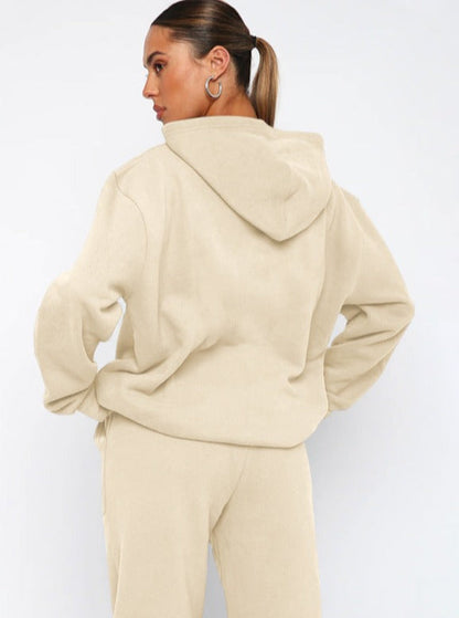 Damen Hoodie Jogger Set Oversized Bequem