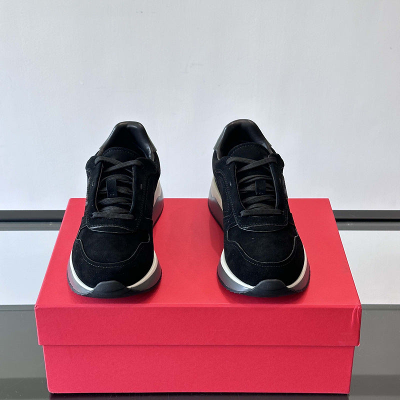 Damen Sneaker Rutschfest Wildleder Schwarz - Norvielle