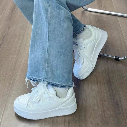 Damen Sneaker Hohe Sohle Weiche Innensohle
