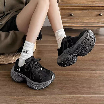 Damen Sneaker Sportlich Chunky Bequem Weich