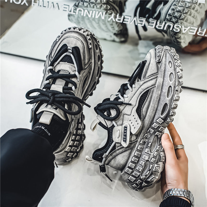 Damen Sneaker Sportlich Bequem Oversized