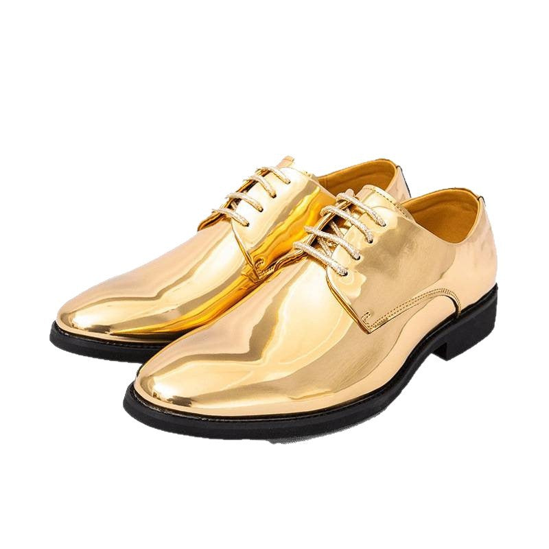 Damen Schnürschuhe Glänzend Leder