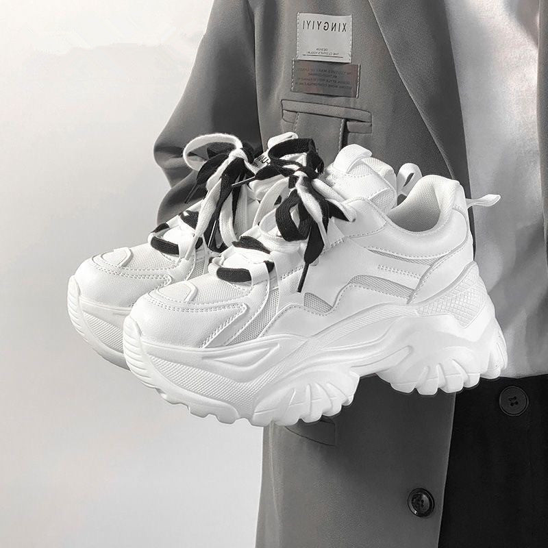 Damen Sneaker Chunky Sportlich Weiß - Norvielle