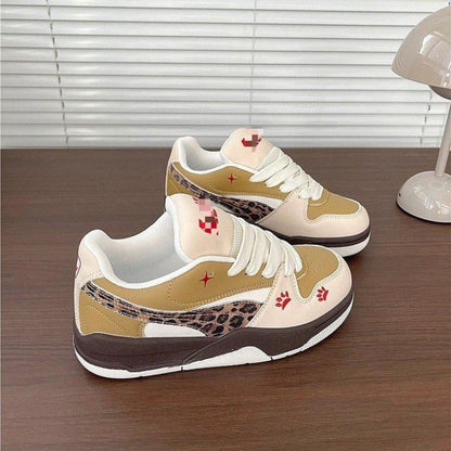 Damen Sneaker Sportlich Animalprint Bequem
