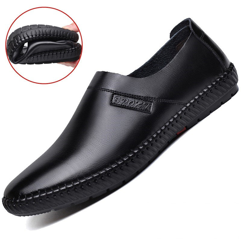 Damen Slip-On Schuhe Leder Bequem