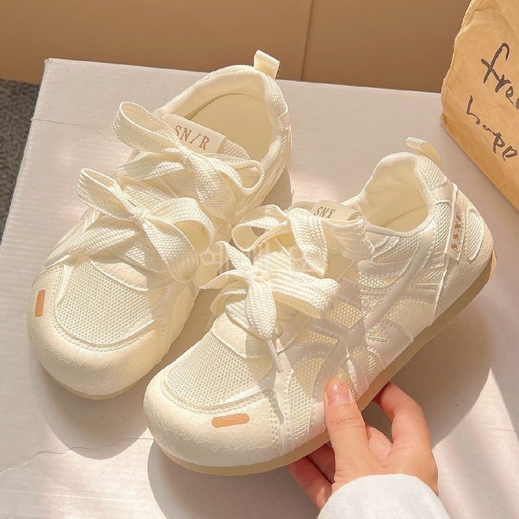 Damen Sneaker Atmungsaktives Mesh Schleifenoptik