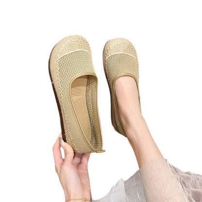 Damen Ballerinas Atmungsaktives Material Elastisch Bequem