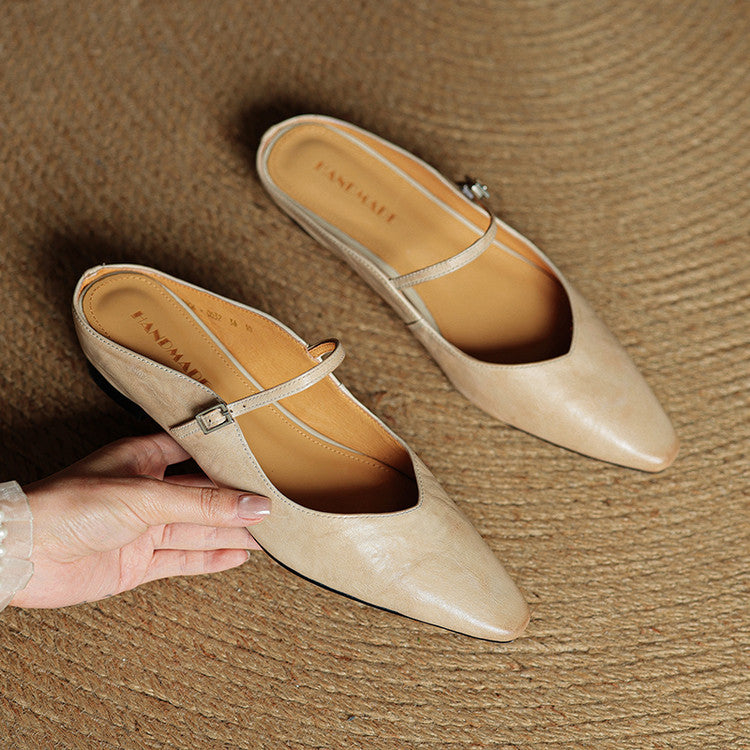 Damen Leder-Slipper Echtleder Bequem