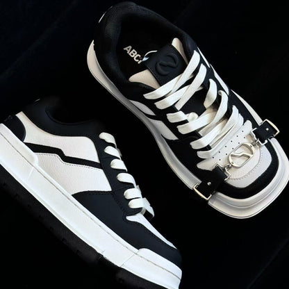 Damen Sneaker Schnallenverschluss Sportlich