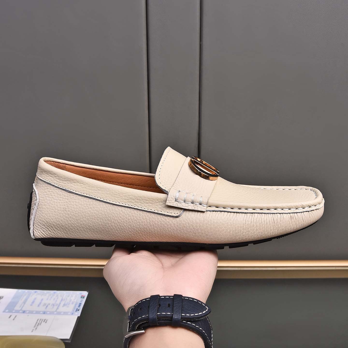 Damen Mokassins aus Leder Elegant