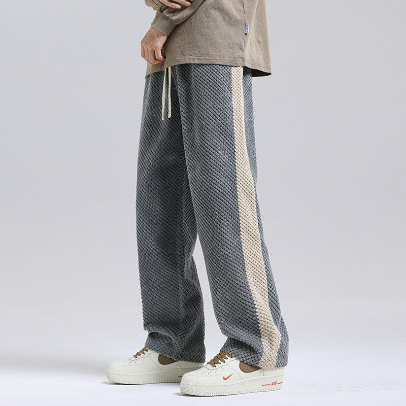 Herrenhose Relaxed Fit Streifen Bequem Schwarz - Norvielle