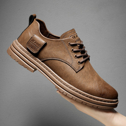 Damen Schnürschuhe Leder Rutschfest Klassisch