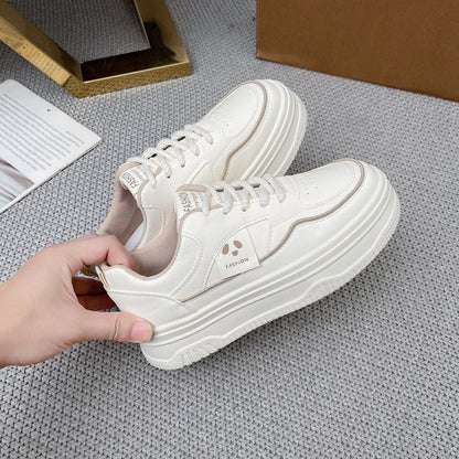 Damen Sneaker Plateau Leder