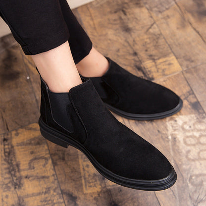 Damen Chelsea Stiefel Elegantes Leder Schnellverschluss