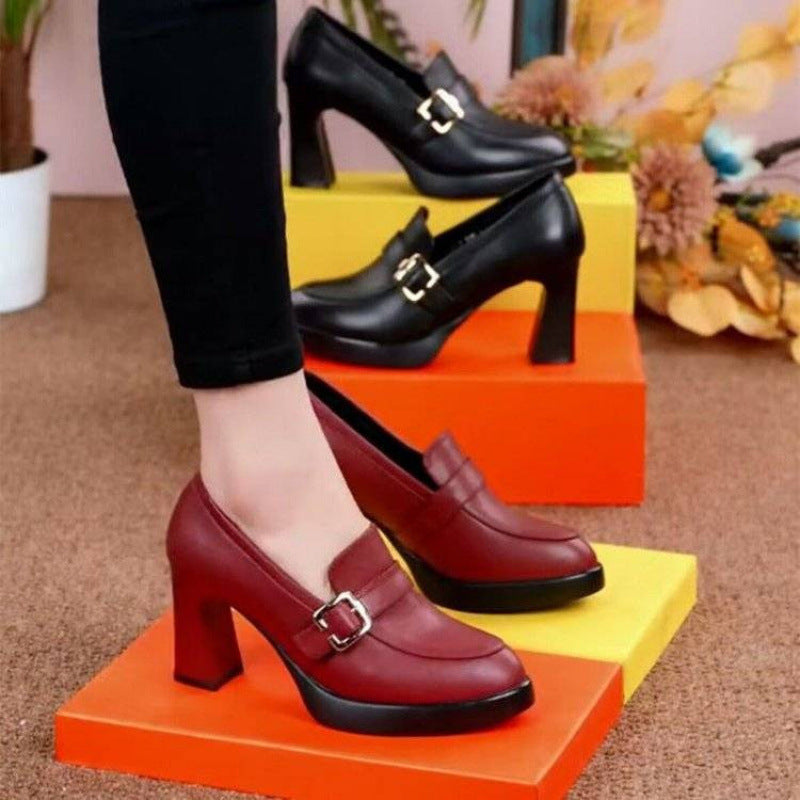 Damen High Heels Pumps mit Schnalle