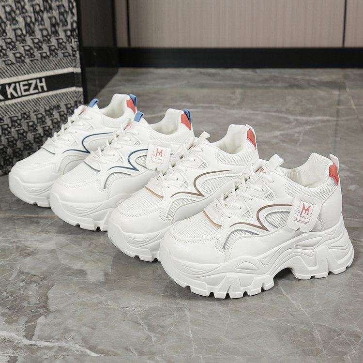 Damen Sneaker Chunky Atmungsaktives Obermaterial