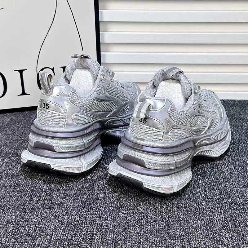 Damen Sneaker Sportlich Reflektierend Bequem ist bereits ein guter
