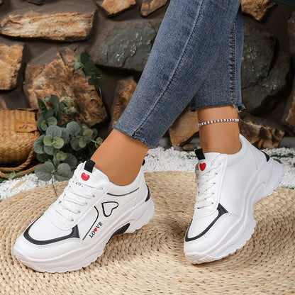 Damen Sneaker Herz-Design Weich Bequem - Norvielle