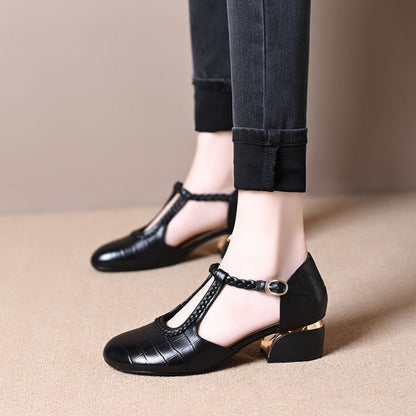Damen High Heels Pumps mit geflochtenem Detail und hohem Absatz