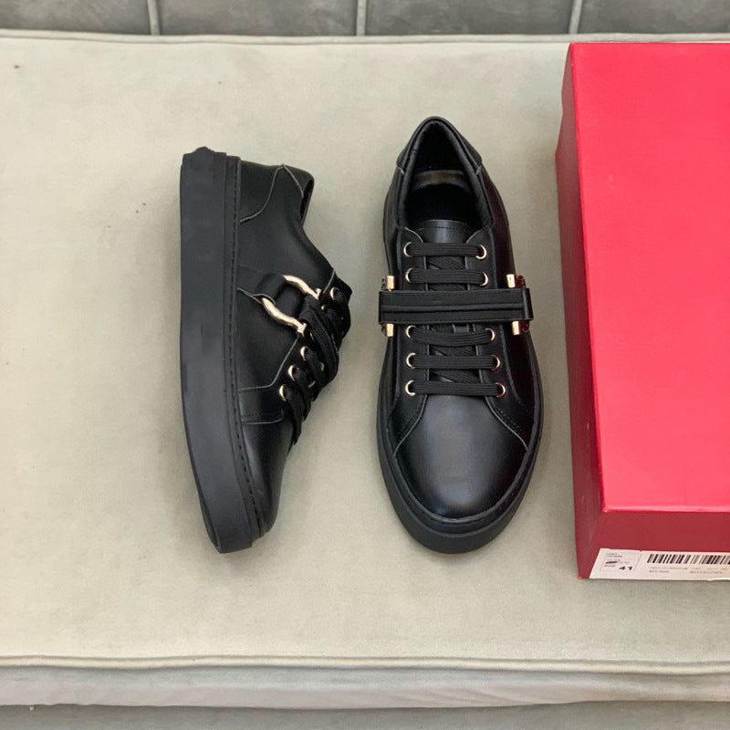 Damen Sneaker Rutschfest mit Schnallen Detail