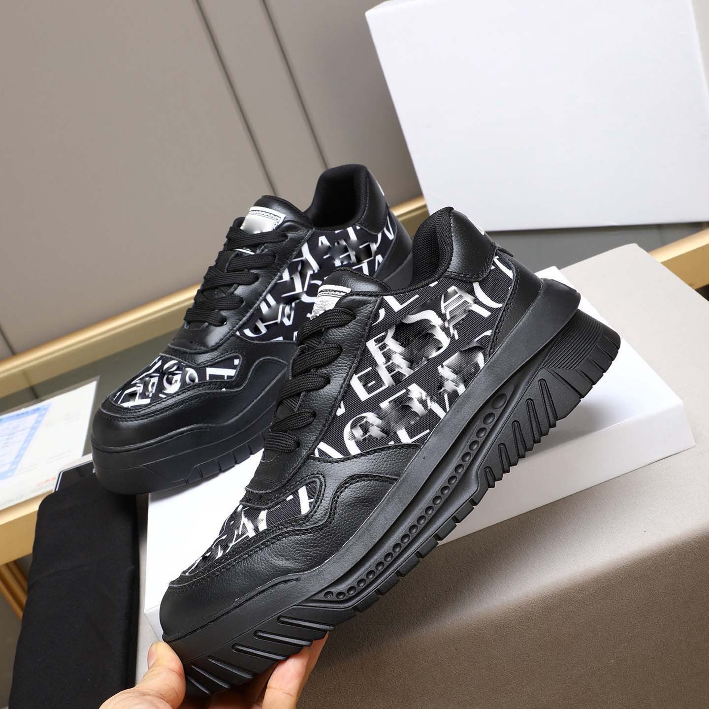 Damen Sneaker Sportlich Druckmuster