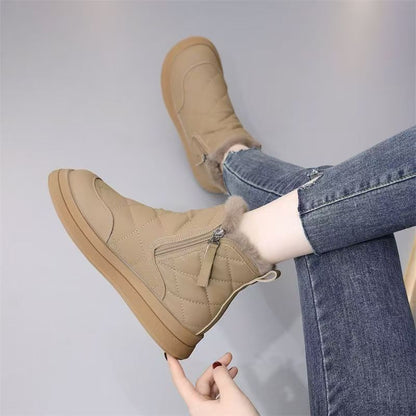 Damen Winterstiefel Warm Fellkragen