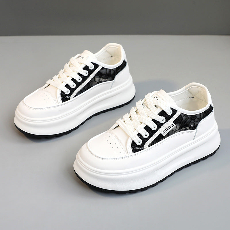 Damen Plateau Sneaker Hochhackiger Sportschuh
