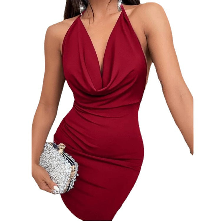 Damenkleid V-Ausschnitt Figurbetonter Schnitt