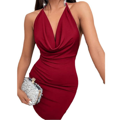 Damenkleid V-Ausschnitt Figurbetonter Schnitt