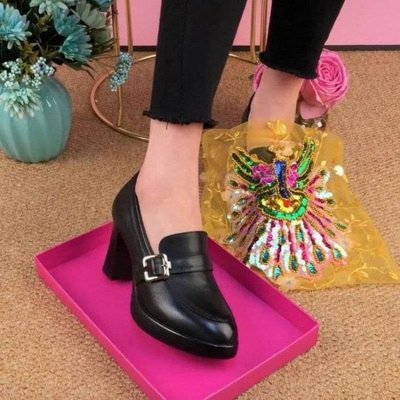 Damen High Heels Pumps mit Schnalle